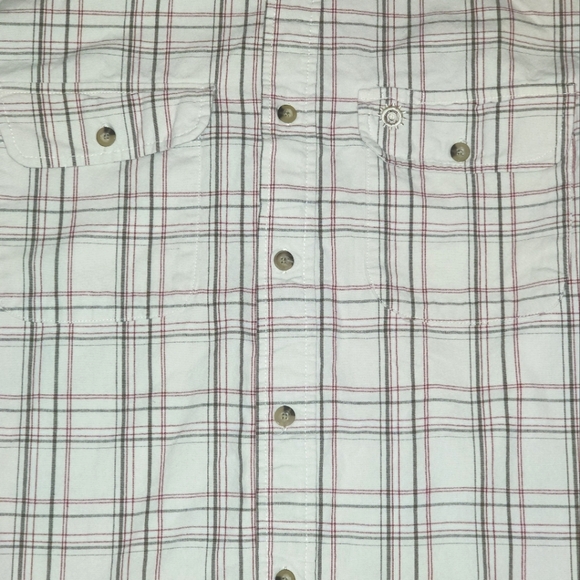 Mike Rowe Gear By Lee Beige Plaid 100% Cotton Long Sleeve Button Up Shirt Sz XL - Picture 4 of 9